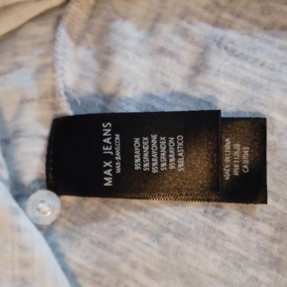 MAX JEANS, LONG SLEEVE SHIRT, SIZE LARGE. - Picture 7 of 7